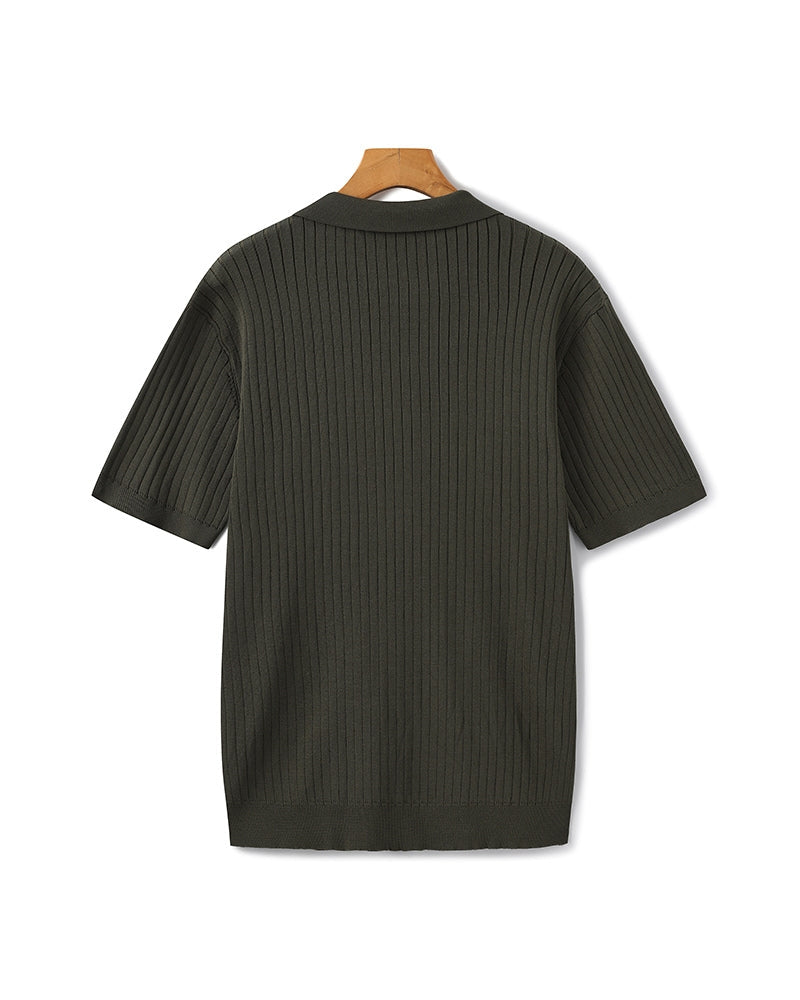 Premium polo majica s rebrastom teksturom