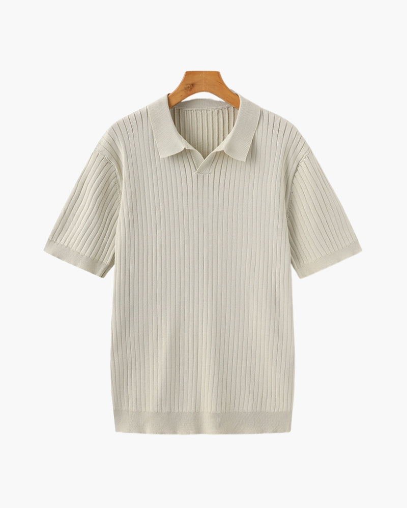 Premium polo majica s rebrastom teksturom