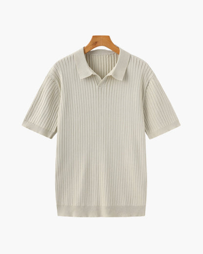 Premium polo majica s rebrastom teksturom
