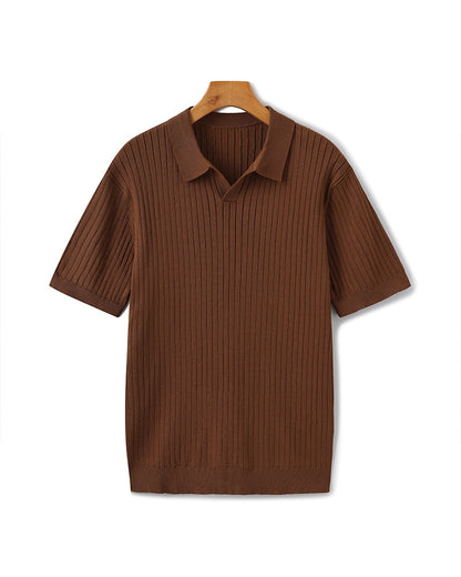 Premium polo majica s rebrastom teksturom