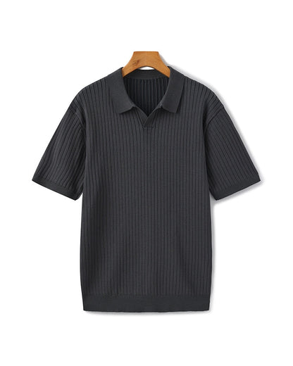 Premium polo majica s rebrastom teksturom
