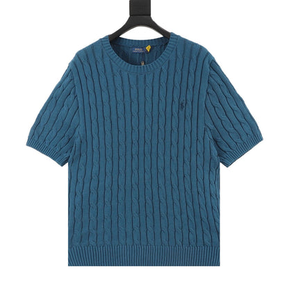 Ralph Lauren Cable-Knit Crewneck Sweater Teal