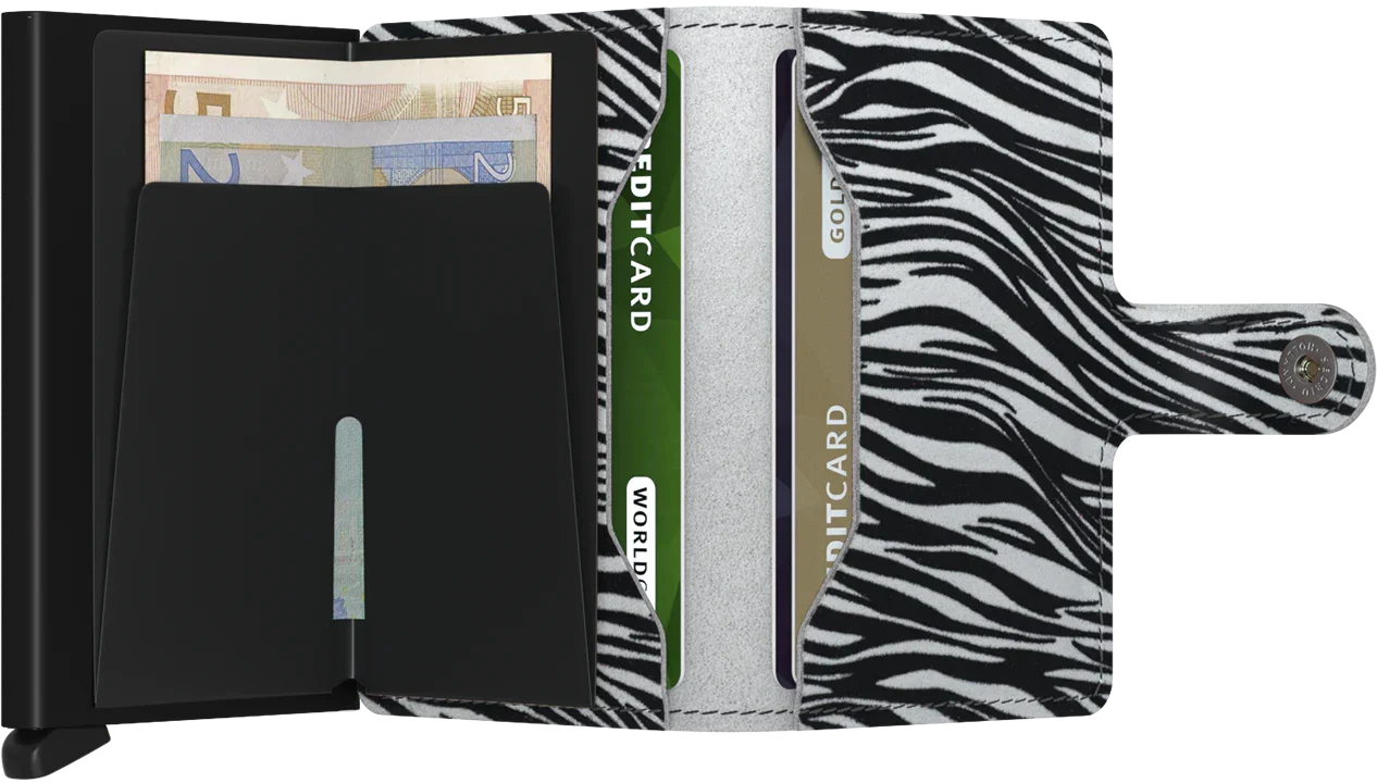 Secrid - RFID Protected Mini Wallet - Zebra - Light Grey