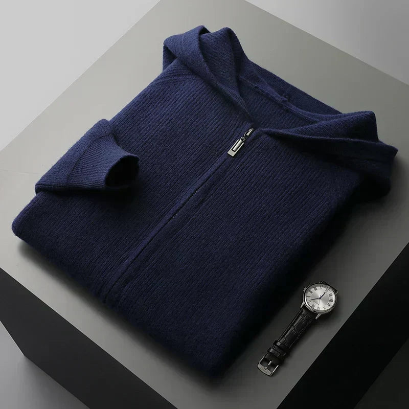 Old Money Wool Zip Hoodie