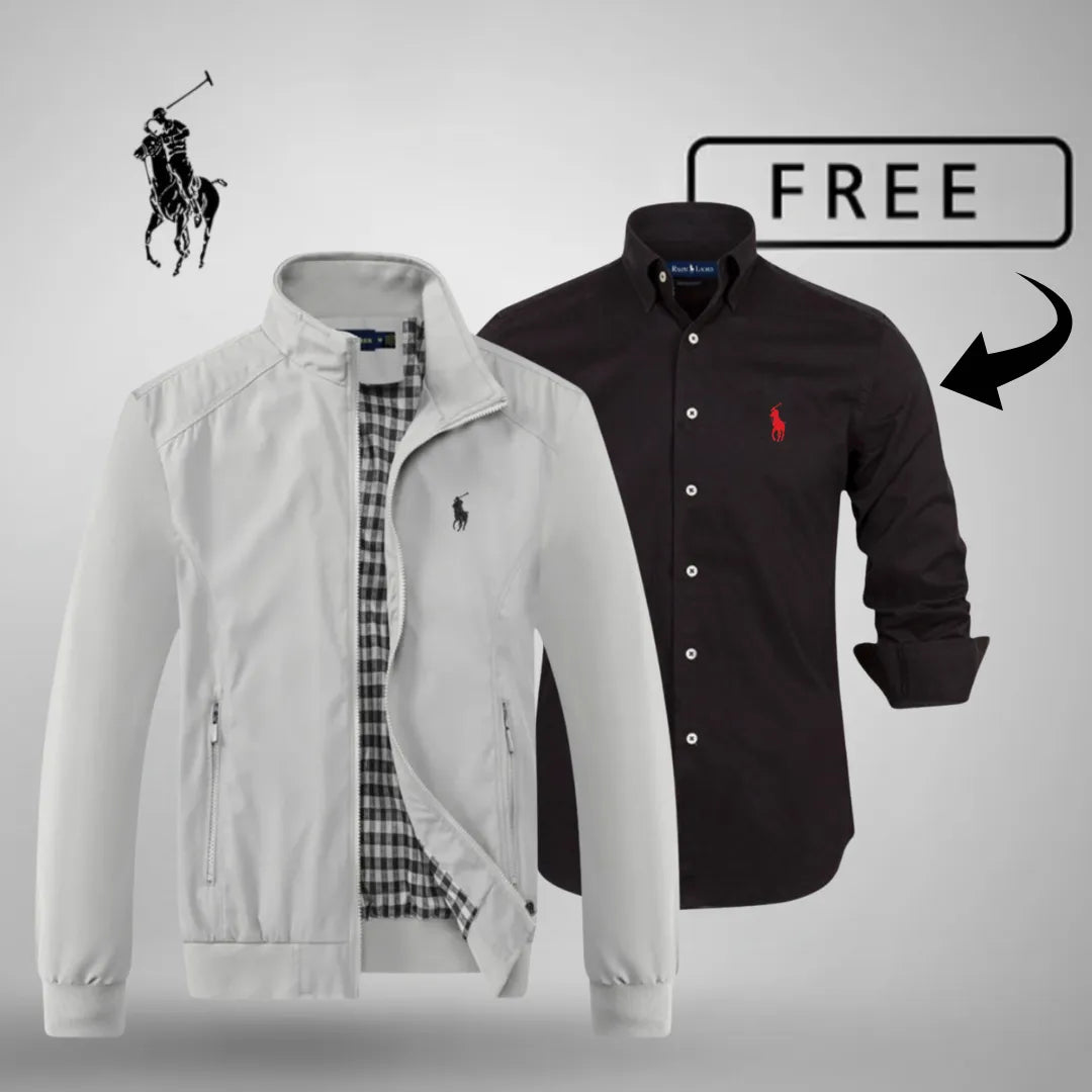L.R Casual Zip-Up Bomber Premium + FREE Jumper or Shirt (Your Choice)
