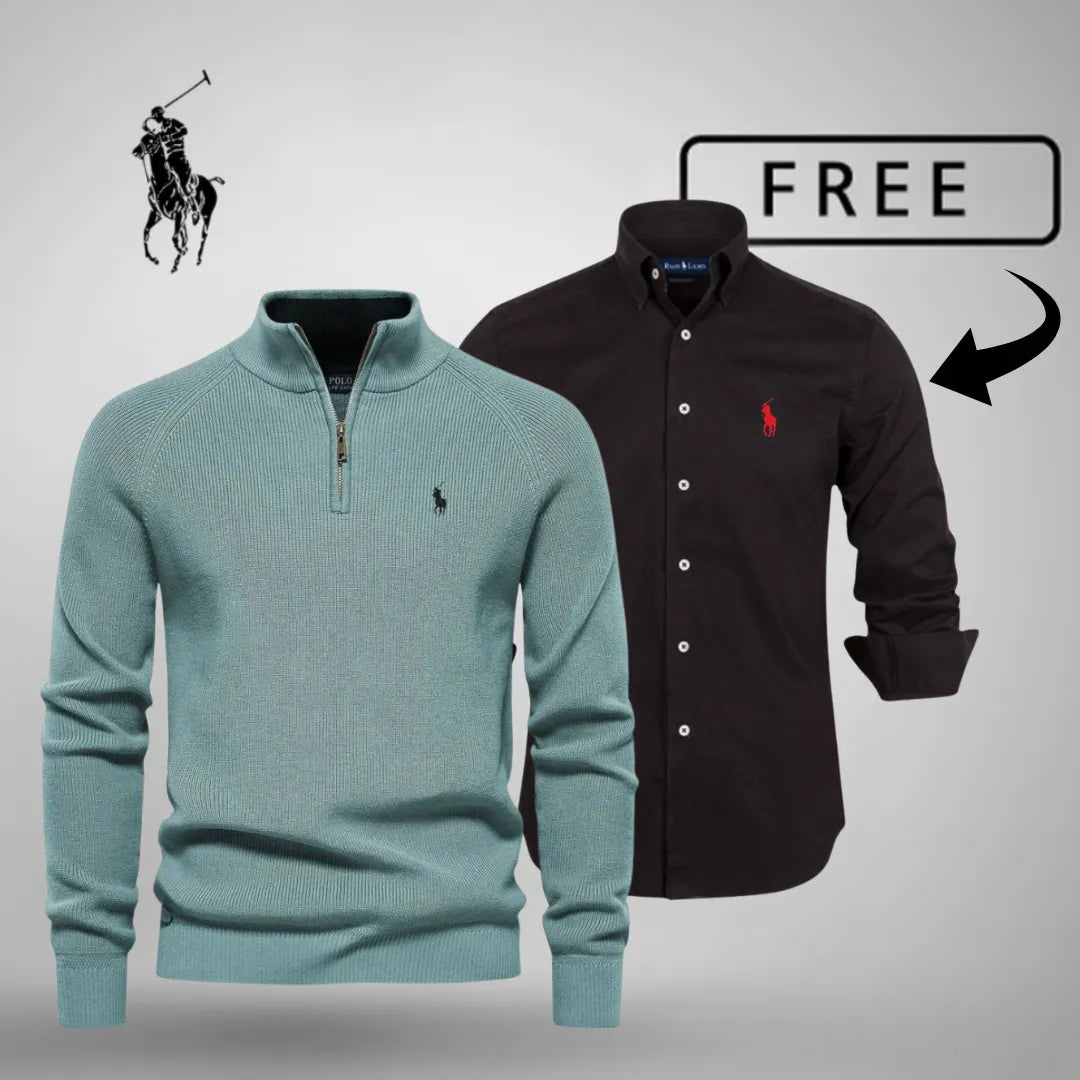 L.R Style & Comfort Premium – Half-Zip Jumper + FREE Classic Shirt