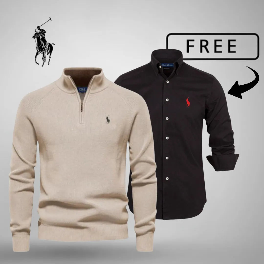 L.R Style & Comfort Premium – Half-Zip Jumper + FREE Classic Shirt
