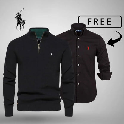 L.R Style & Comfort Premium – Half-Zip Jumper + FREE Classic Shirt