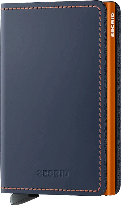 Secrid - RFID Protected Slim Wallet - Matte - Nightblue & Orange