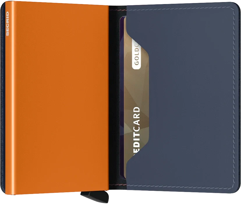 Secrid - RFID Protected Slim Wallet - Matte - Nightblue & Orange