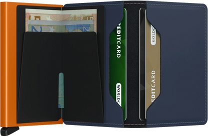 Secrid - RFID Protected Slim Wallet - Matte - Nightblue & Orange