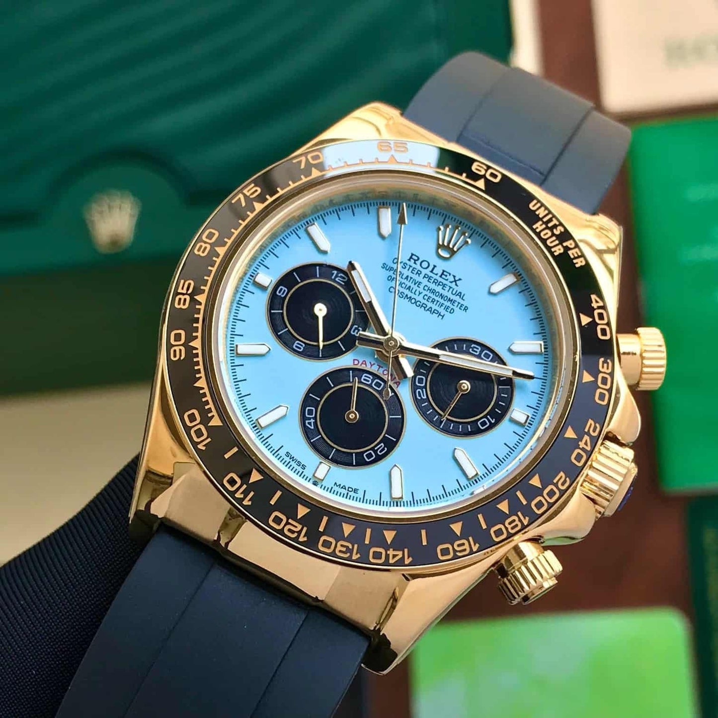 Rolex Cosmograph Daytona Automatic Sky Blue Dial Men's Watch