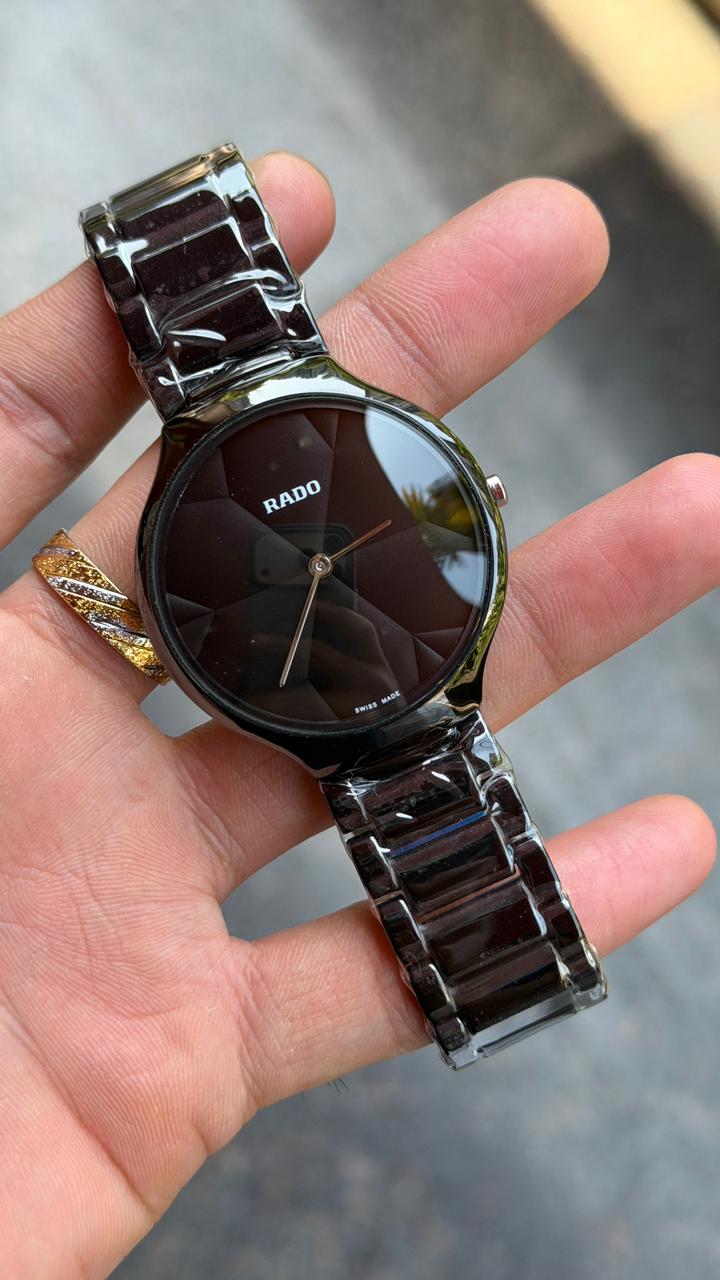 Rado Black Thinline X Great Gardens Of The World True Watch For Men's