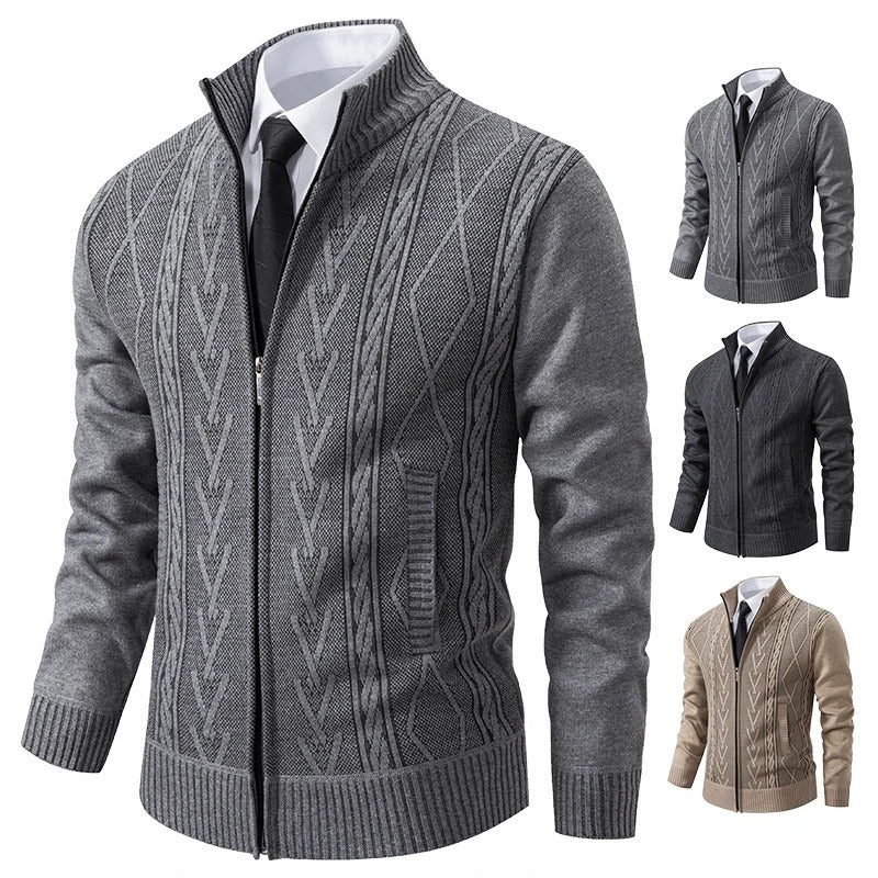 Cappotto maglione imbottito da uomo lavorato a maglia per autunno e inverno: calore e stile