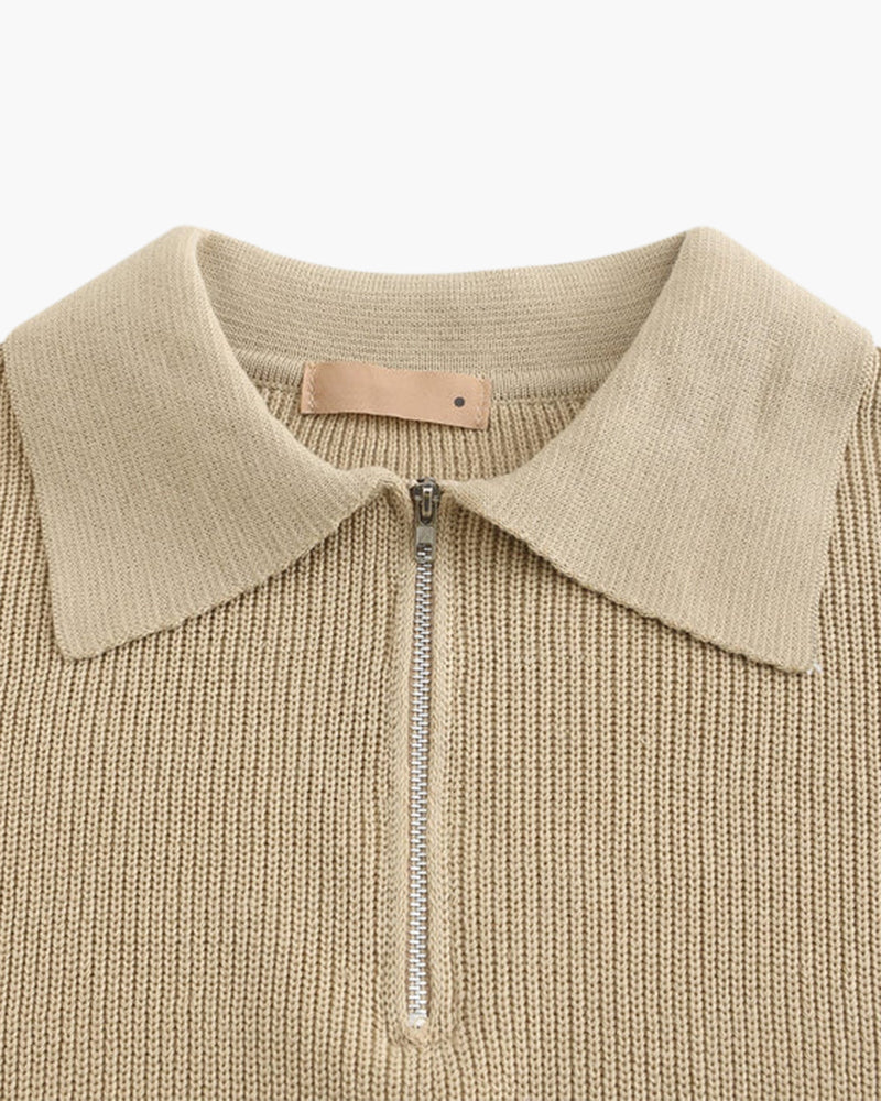 Pull Cesare à demi-fermeture éclair