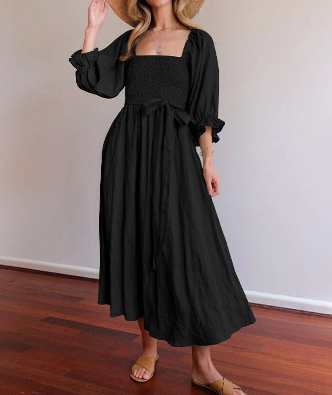 Amelia | Effortless Summer Dress Dress Minha loja Black S 