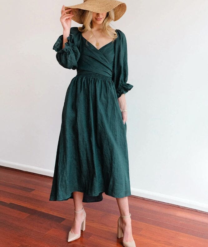 Amelia | Effortless Summer Dress Dress Minha loja Dark Green S 