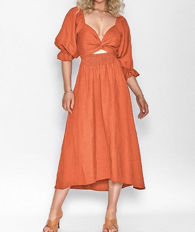 Amelia | Effortless Summer Dress Dress Minha loja Orange S 