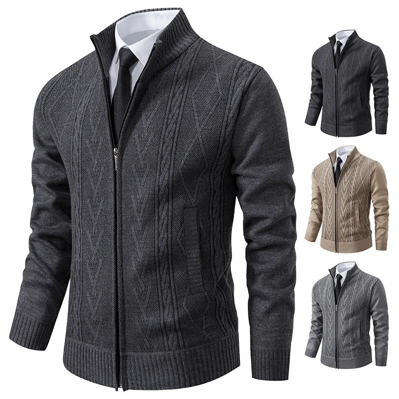 Cappotto maglione imbottito da uomo lavorato a maglia per autunno e inverno: calore e stile