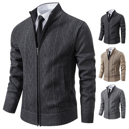 Cappotto maglione imbottito da uomo lavorato a maglia per autunno e inverno: calore e stile