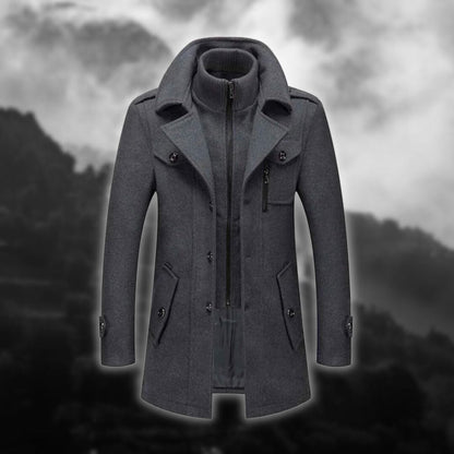 Benjamin | Modern Wool Coat Coat and Jacket Minha loja Grey M 