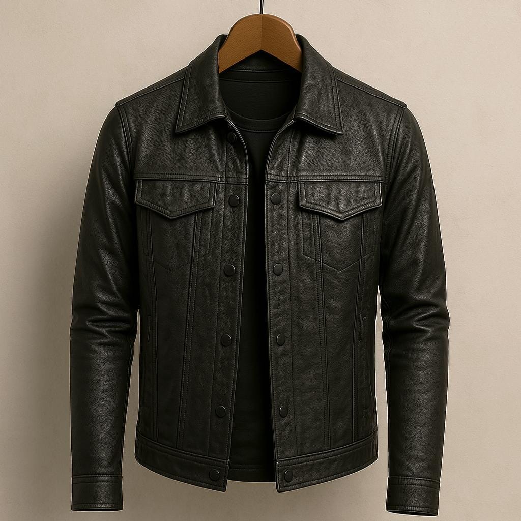 B&G Leather Jacket Minha loja Gray XS 
