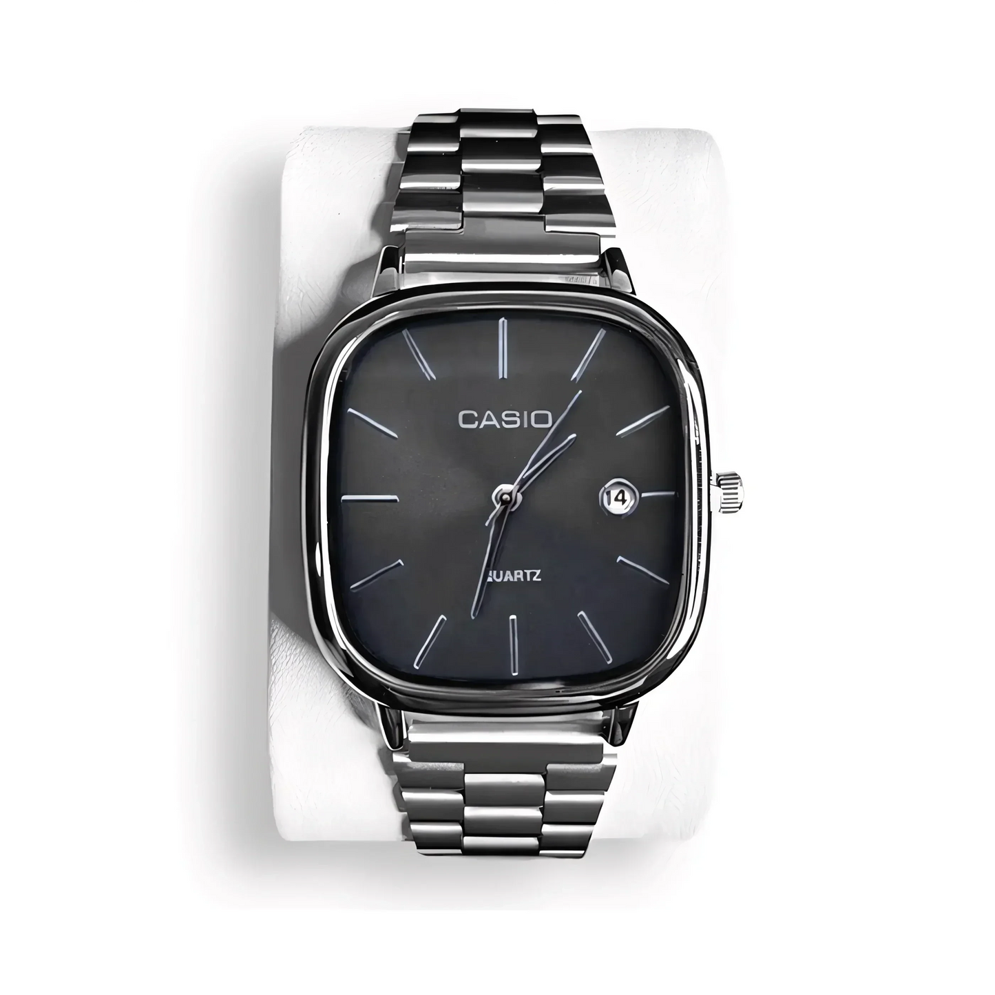 C A S I O Luxurious 36mm Watch - Water Resistant | Transferred steel Relógio CASIO Luxurious 36mm - Unissex Resistente à água | Aço Inoxidável Minha loja Black & Silver 