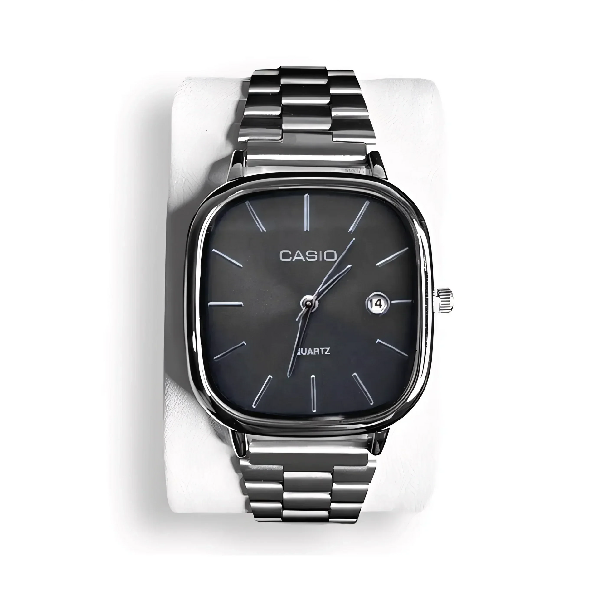 C A S I O Luxurious 36mm Watch - Water Resistant | Transferred steel Relógio CASIO Luxurious 36mm - Unissex Resistente à água | Aço Inoxidável Minha loja Black & Silver 