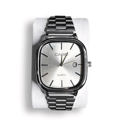 C A S I O Luxurious 36mm Watch - Water Resistant | Transferred steel Relógio CASIO Luxurious 36mm - Unissex Resistente à água | Aço Inoxidável Minha loja Silver 