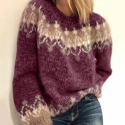 Charles™ | Cozy Knit Sweater Sweater Minha loja Wine Red S 