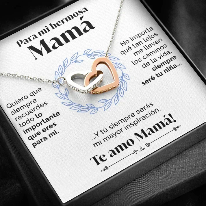 Collar with dedication card Minha loja For my mom 