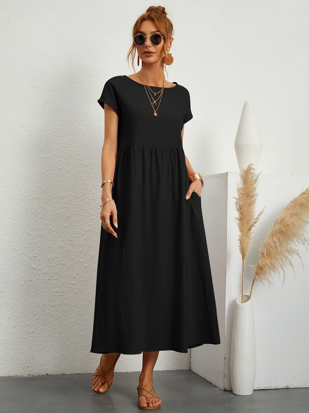 Emma-Casual Dress Dress Minha loja Black S 