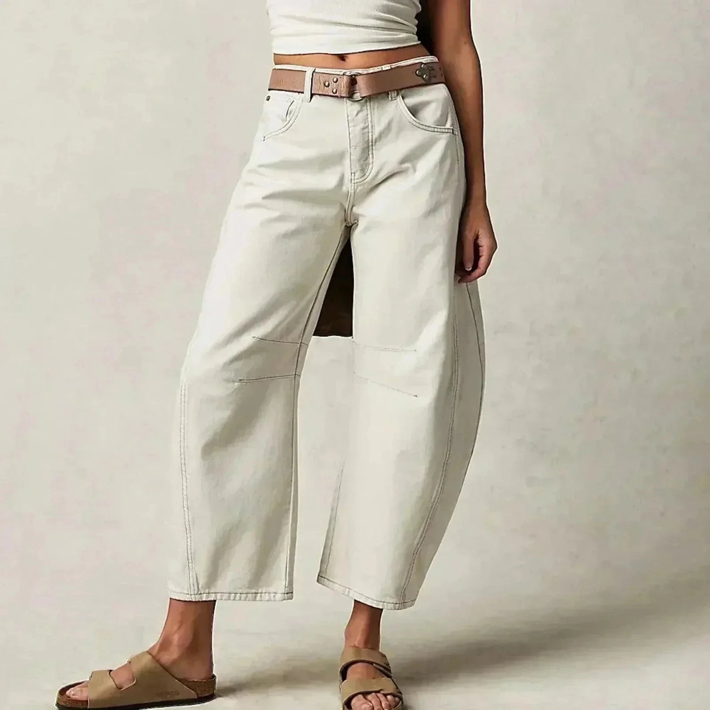 Emma | Stylish Wide-Leg Jeans Minha loja White XS 
