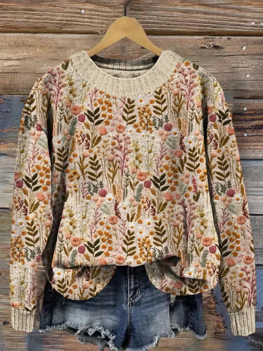 Eve™ | Embroidered Floral Pullover Shirt Minha loja S 