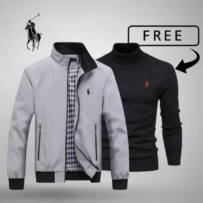 L.R Casual Zip-Up Bomber Premium + FREE Jumper or Shirt (Your Choice)