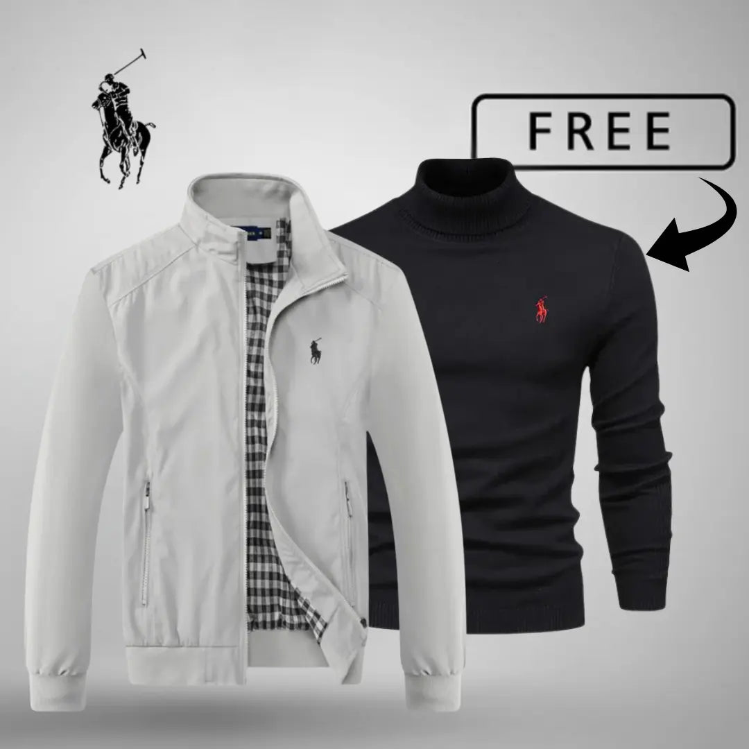 L.R Casual Zip-Up Bomber Premium + FREE Jumper or Shirt (Your Choice)