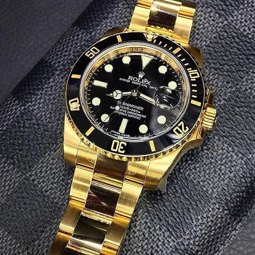 Rol-ex Automatic Black Dial Men's Watch