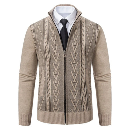 Cappotto maglione imbottito da uomo lavorato a maglia per autunno e inverno: calore e stile