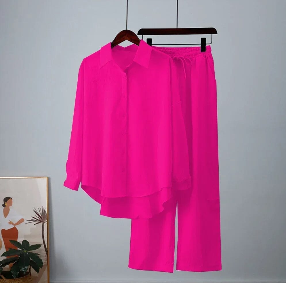 George™ | Vintage Pants Set Dresses Minha loja Rose Red 3XL 