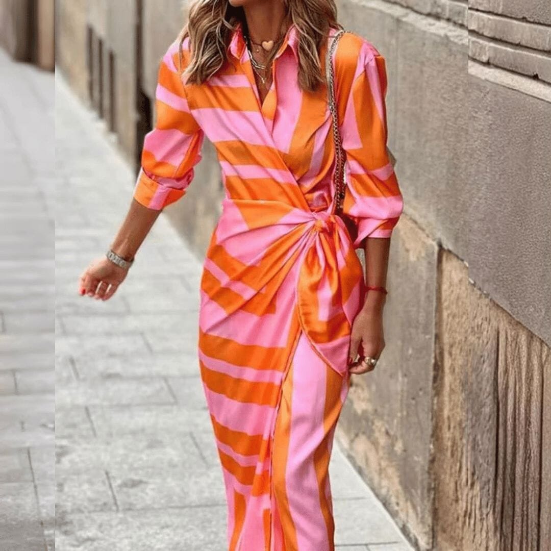 Glamour | Contemporary Elegance Dress Minha loja Pink & Orange S/42 