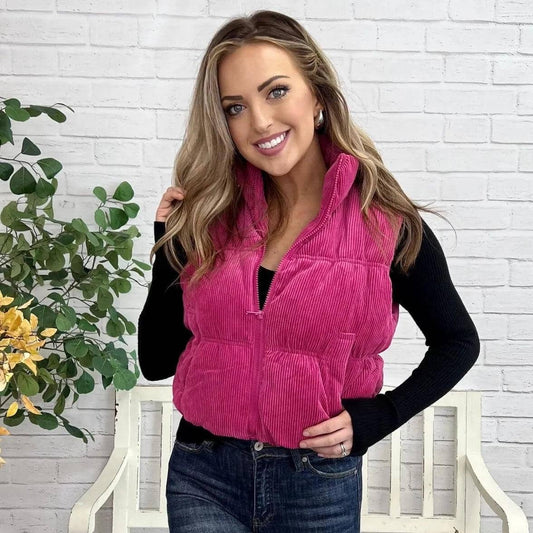 GlamourVest - Stylish and pleasant Colete Minha loja Small Dark Pink 