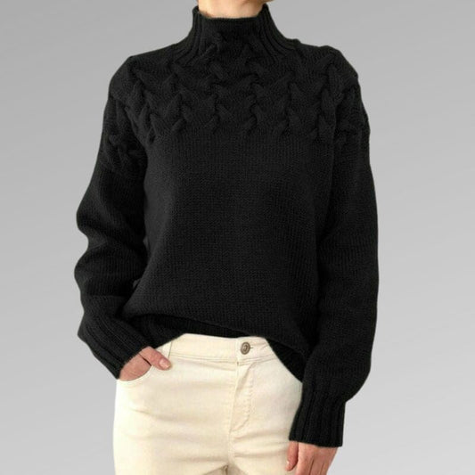 Grace-Elegant Sweater Sweater Minha loja Black S 