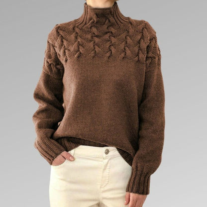Grace-Elegant Sweater Sweater Minha loja Brown S 