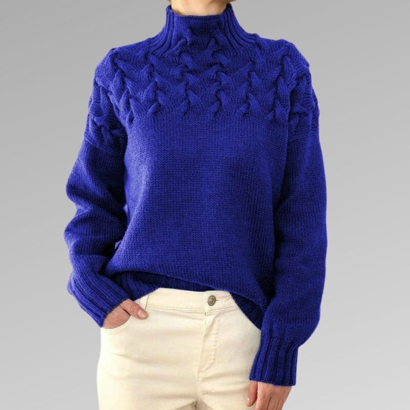 Grace-Elegant Sweater Sweater Minha loja Navy blue S 
