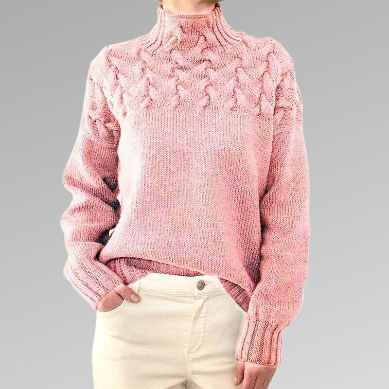 Grace-Elegant Sweater Sweater Minha loja Pink S 