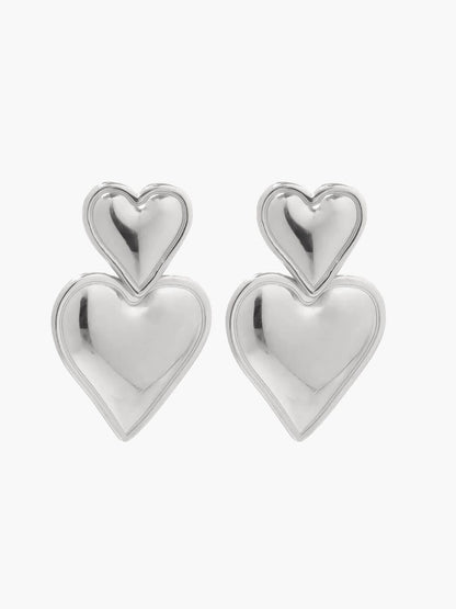 Heart Heart Earrings Minha loja silver 