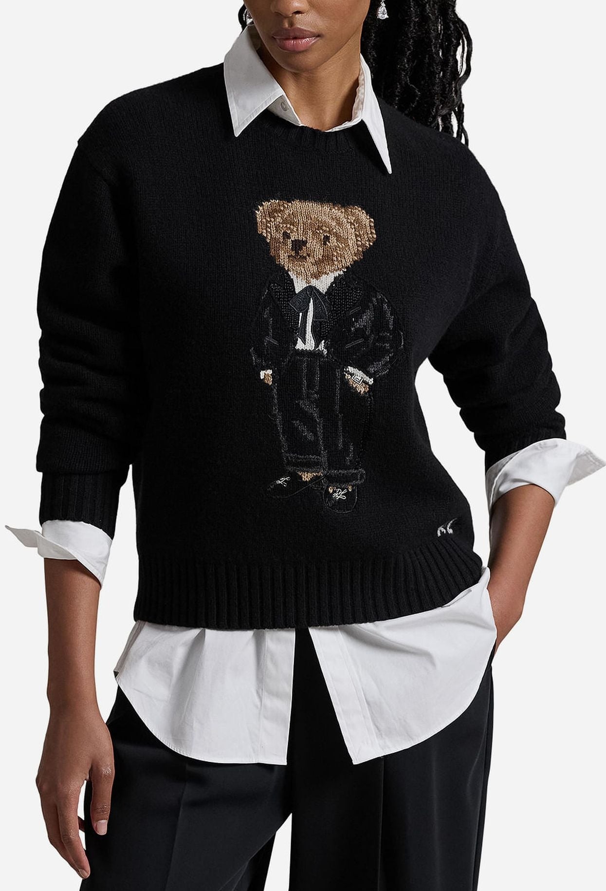 L.R Sweater  | Black Polo Bear