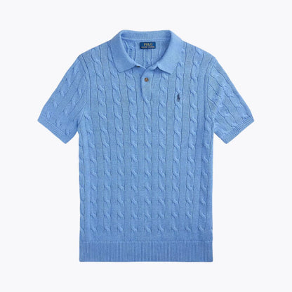 Pletená košile s krátkým rukávem v klasickém střihu
