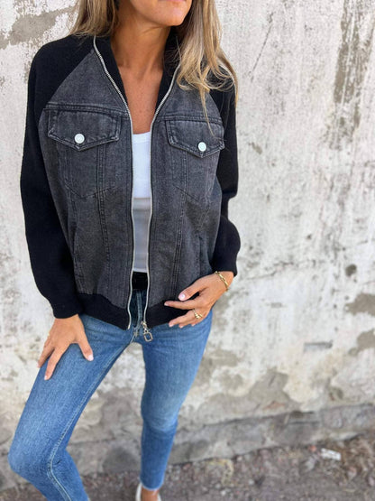 Ivy™ | Denim Blend Jacket Jacket & Coats Minha loja Black S 