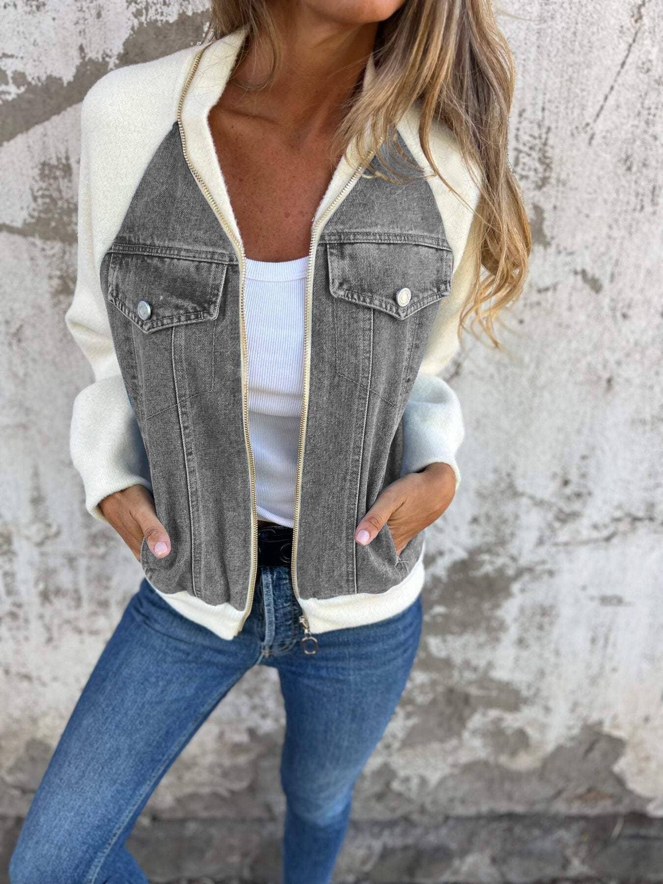 Ivy™ | Denim Blend Jacket Jacket & Coats Minha loja Grey S 